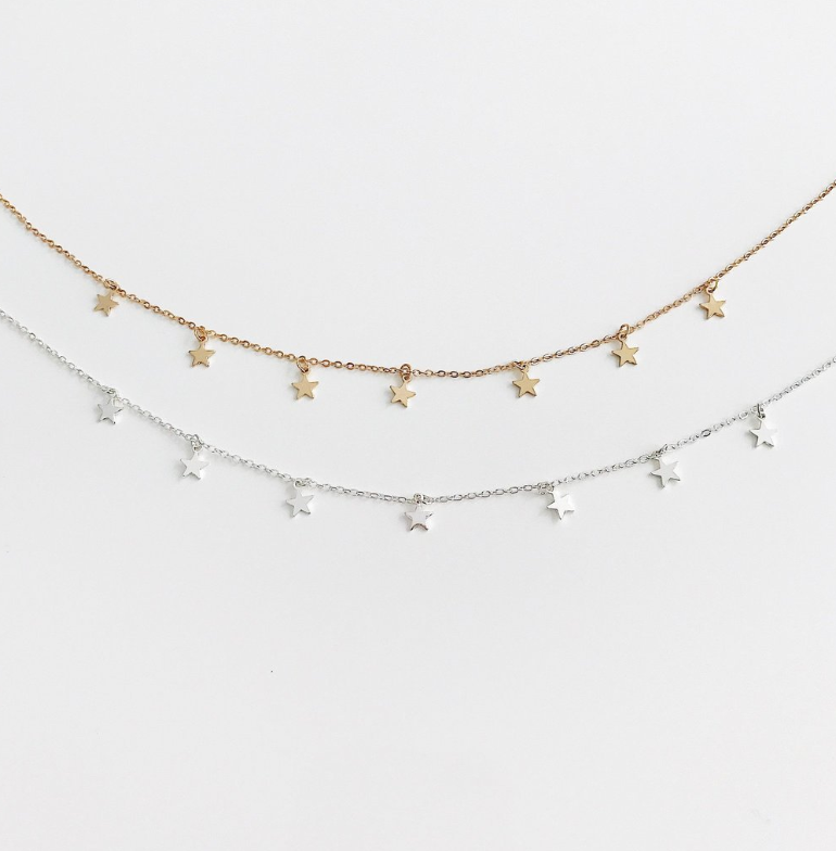 Collier mit Pentagramm-Anhänger, Stern-Collier