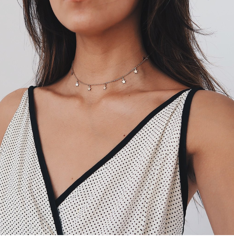 Collier mit Pentagramm-Anhänger, Stern-Collier