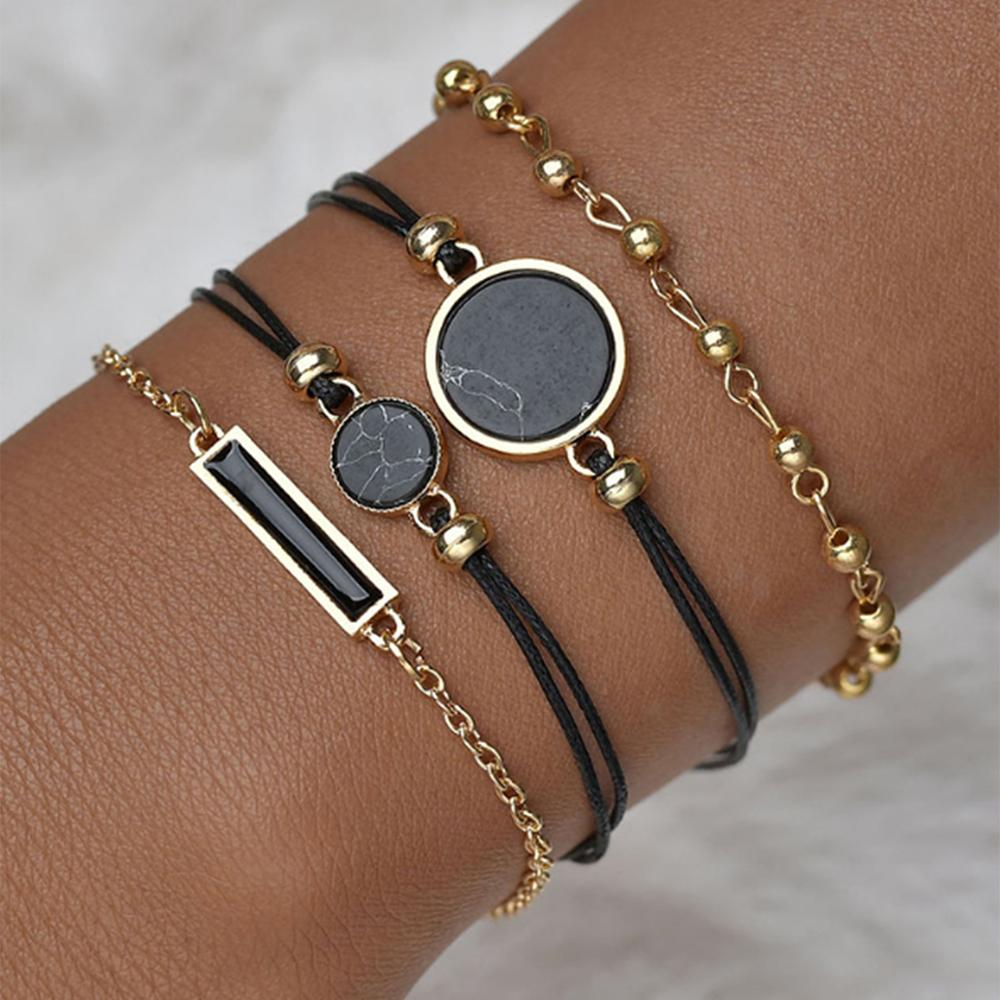 Lvpai Damen Minimalistisches Quarzuhren- und Armbandset