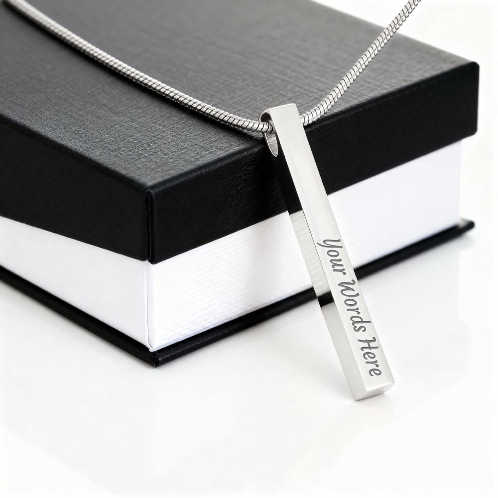💎 Personalisierte Stab-Halskette mit Gravur