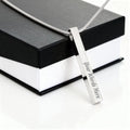 💎 Personalisierte Stab-Halskette mit Gravur