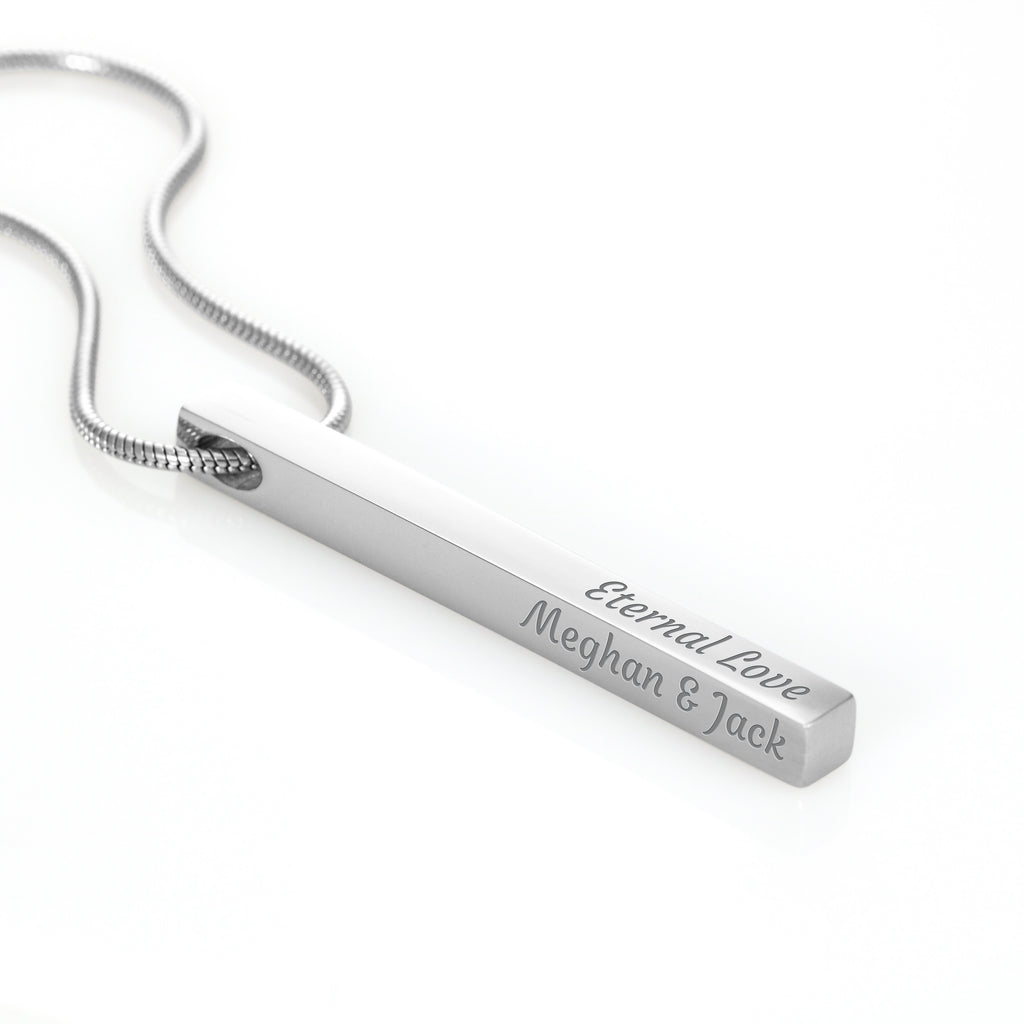💎 Personalisierte Stab-Halskette mit Gravur