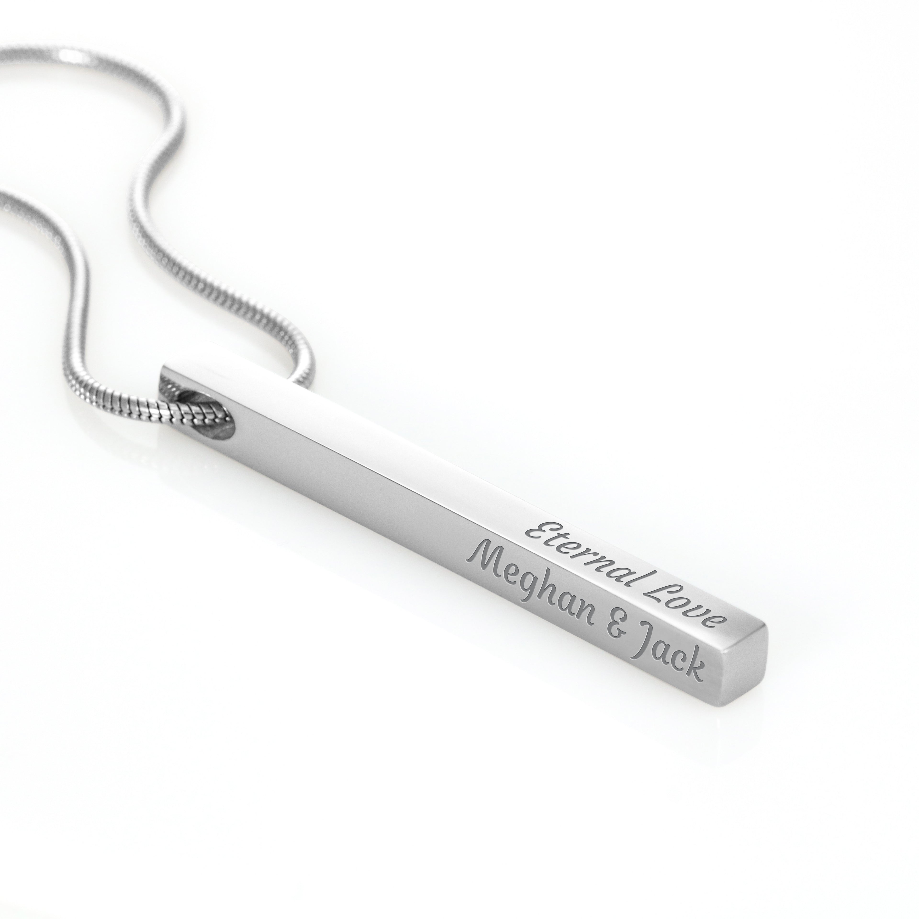 💎 Personalisierte Stab-Halskette mit Gravur