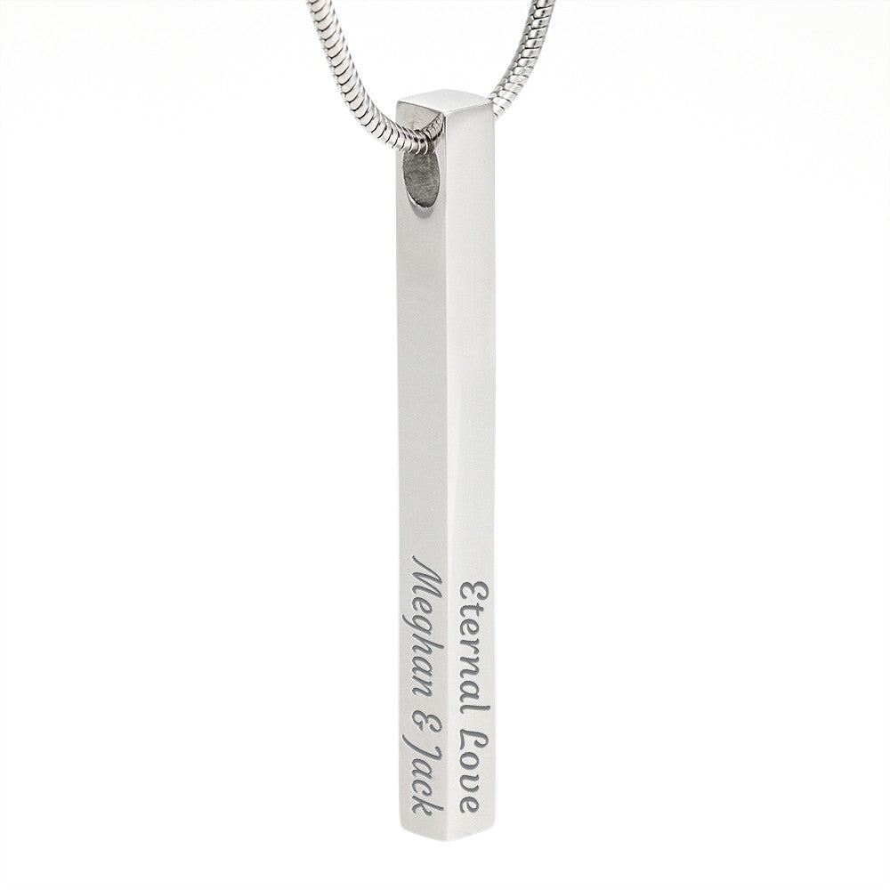 💎 Personalisierte Stab-Halskette mit Gravur