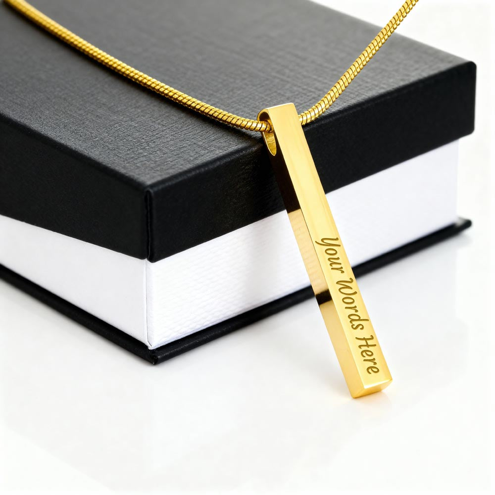 💎 Personalisierte Stab-Halskette mit Gravur