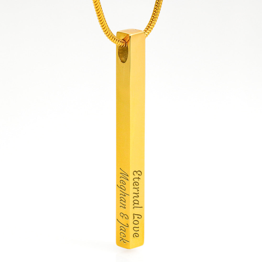 💎 Personalisierte Stab-Halskette mit Gravur
