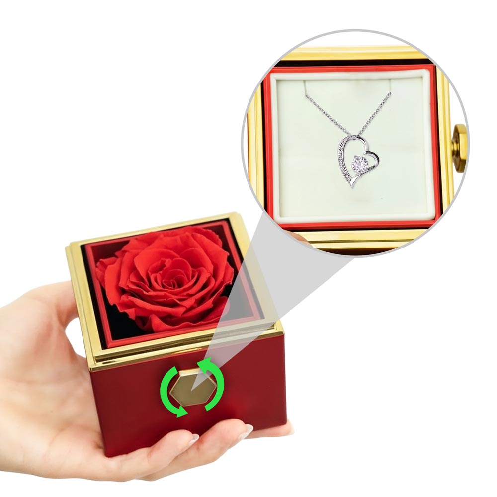 Forever Love Halskette mit ewiger Rose