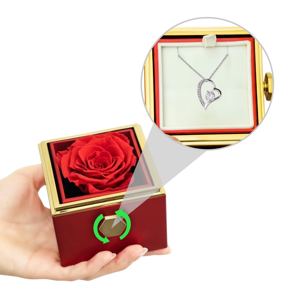 Forever Love Halskette mit ewiger Rose